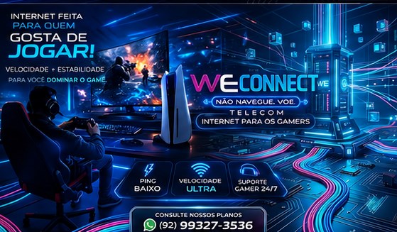WeConnect Telecom — internet para gamers, ping baixo e suporte 24/7